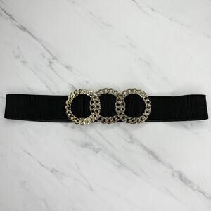 Vintage Goodheart Gold Tone Chain Stretch Cinch Belt Small/Medium ✨